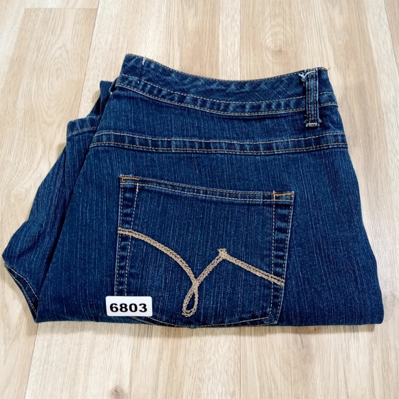 Just My Size Women 18W Average Bootcut Jeans Dark Wash Stretch Denim Indigo - Picture 9 of 9